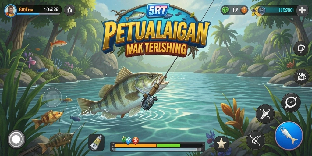 Tampilan gameplay Fishing yang menakjubkan dalam 5RT.
