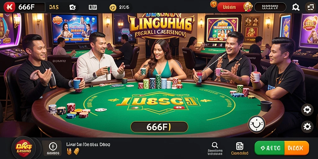 Screenshot dari gameplay seru di aplikasi Live Casino 666F.