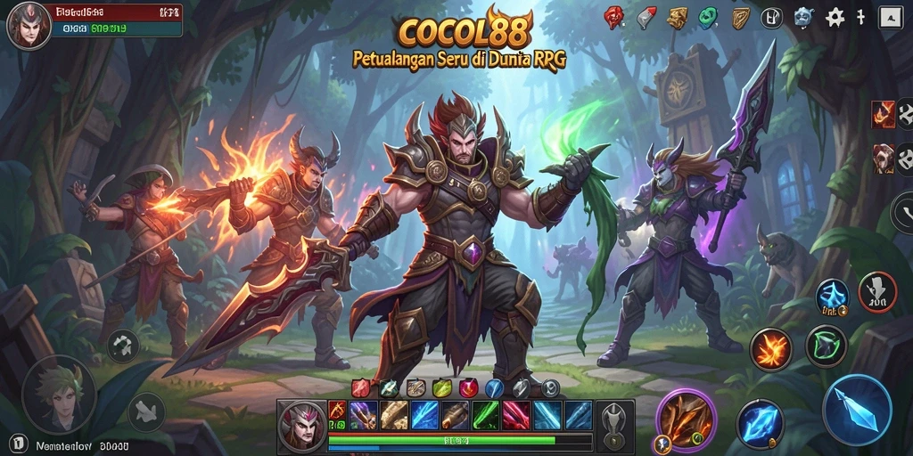 Screenshot oleh COCOL88 menampilkan karakter dalam pertempuran epik.