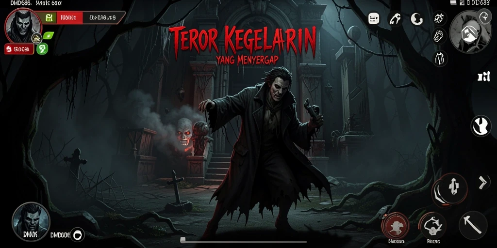 Menggambarkan gameplay DMD686 yang penuh teror dan ketegangan.