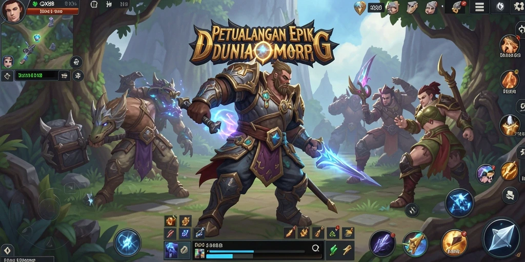 Tampilan gameplay seru di <strong>GX88</strong> dengan aksi pertempuran MMORPG.