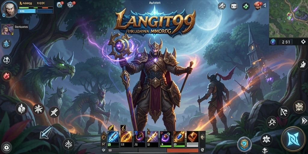 Tampilan gameplay LANGIT99 yang menampilkan dunia MMORPG yang luas dan menarik.