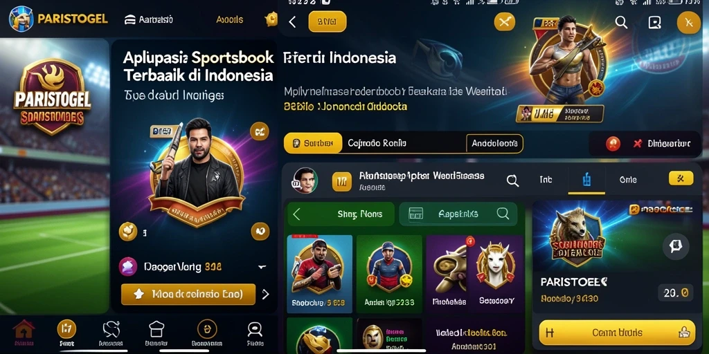 Tampilan antarmuka aplikasi PARISTOGEL yang menarik saat bertaruh.