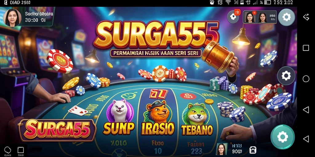 Tampilan gameplay SURGA55 yang seru dan mendebarkan.