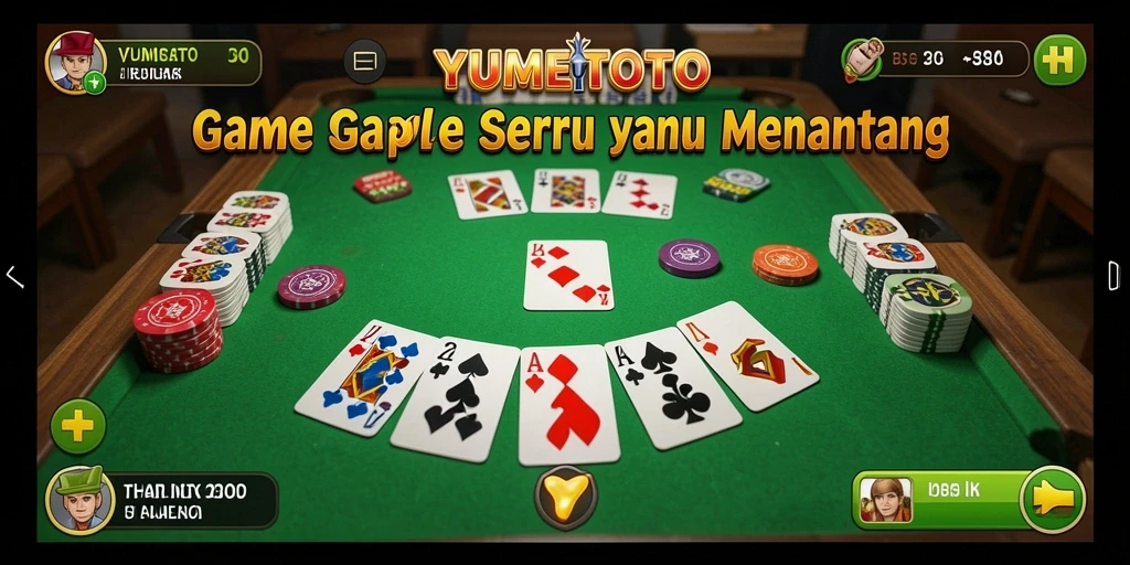 Tampilan gameplay Gaple yang menarik dan kompetitif.